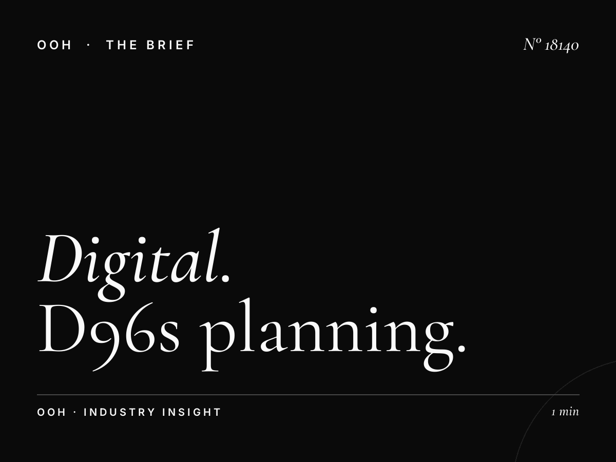 Digital Screen Campaign London: D96s Planning