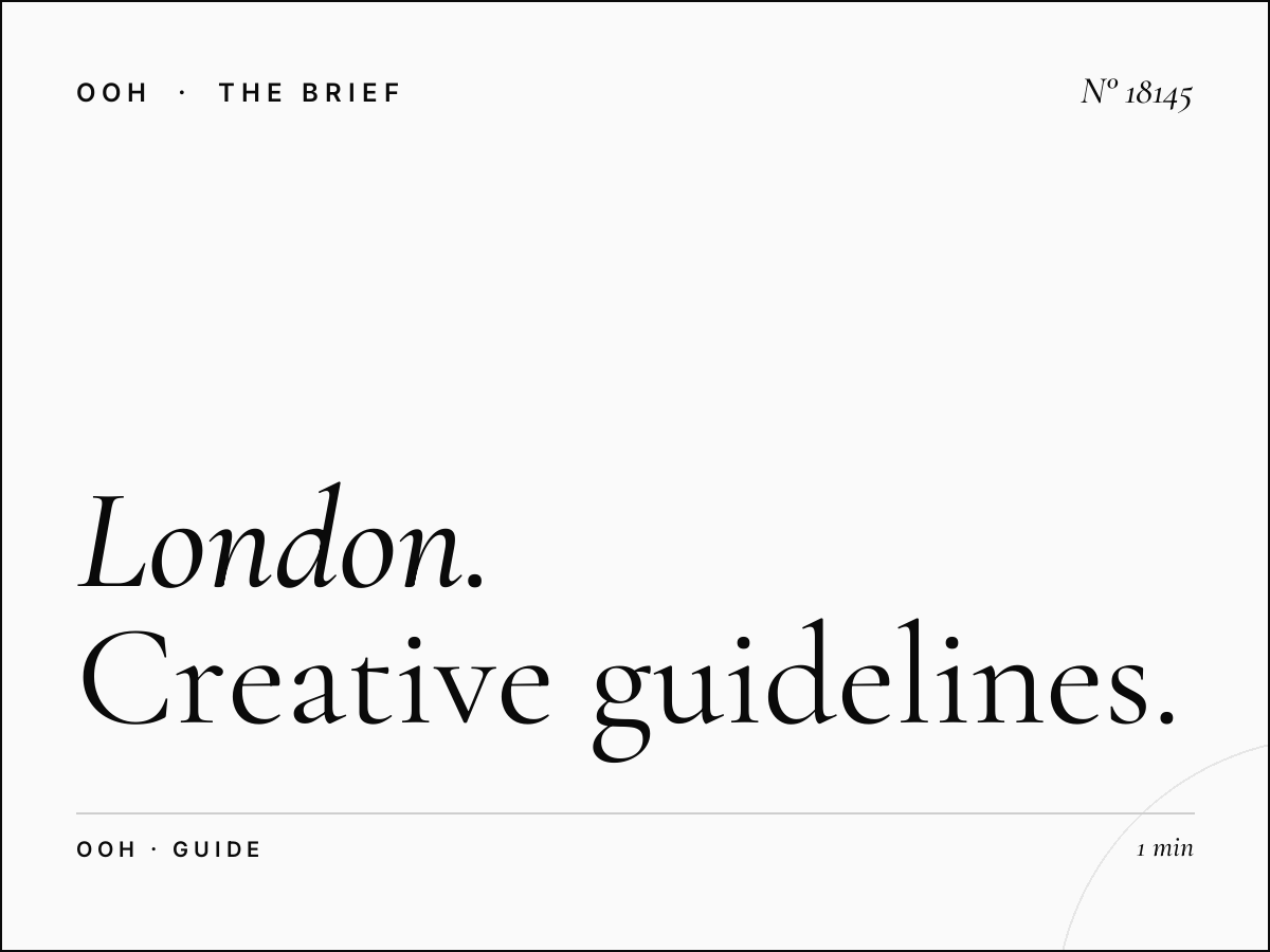 London D96s Digital Screen Design: Creative Guidelines