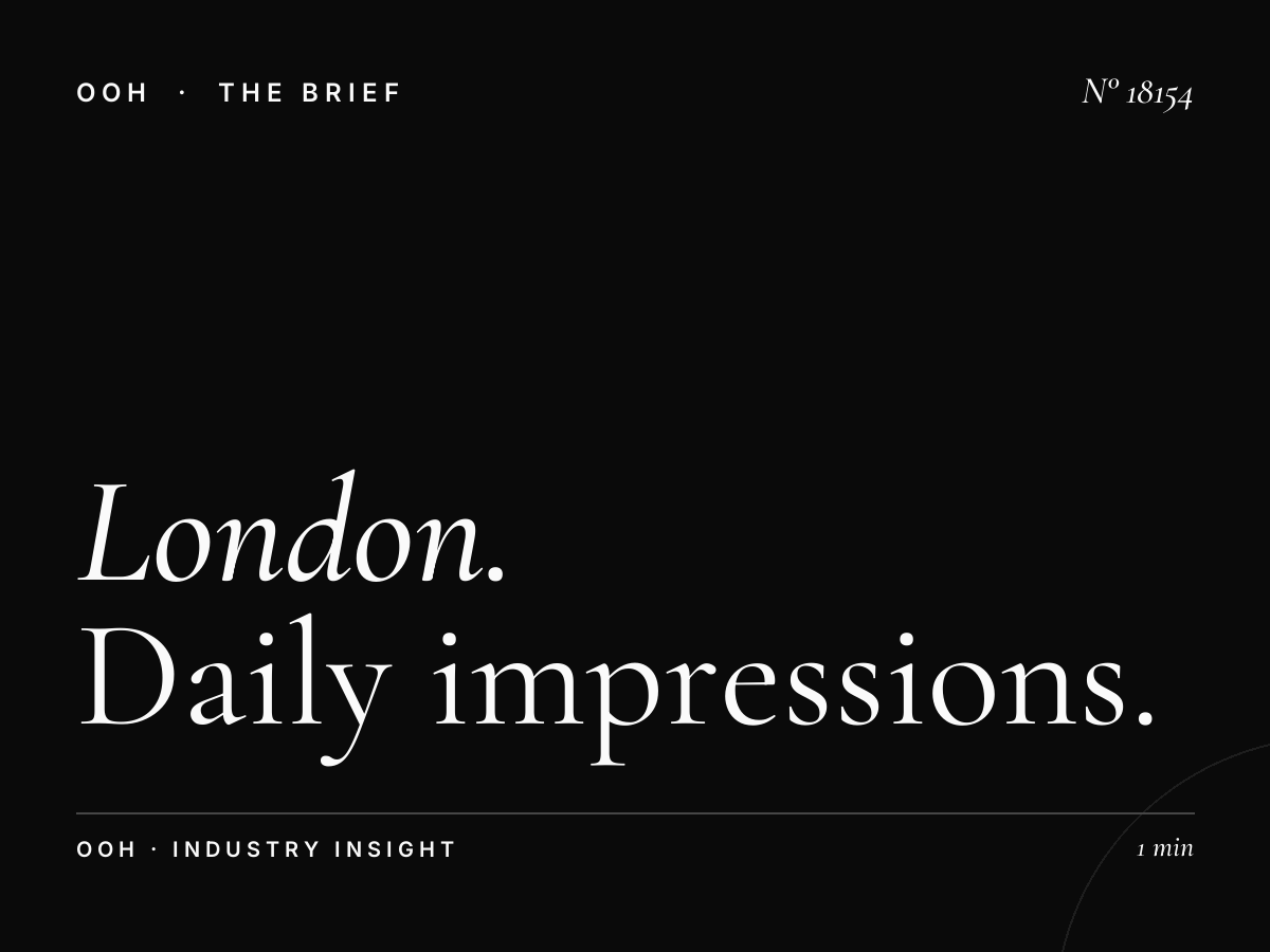 London D96s Digital Screen Reach: Daily Impressions