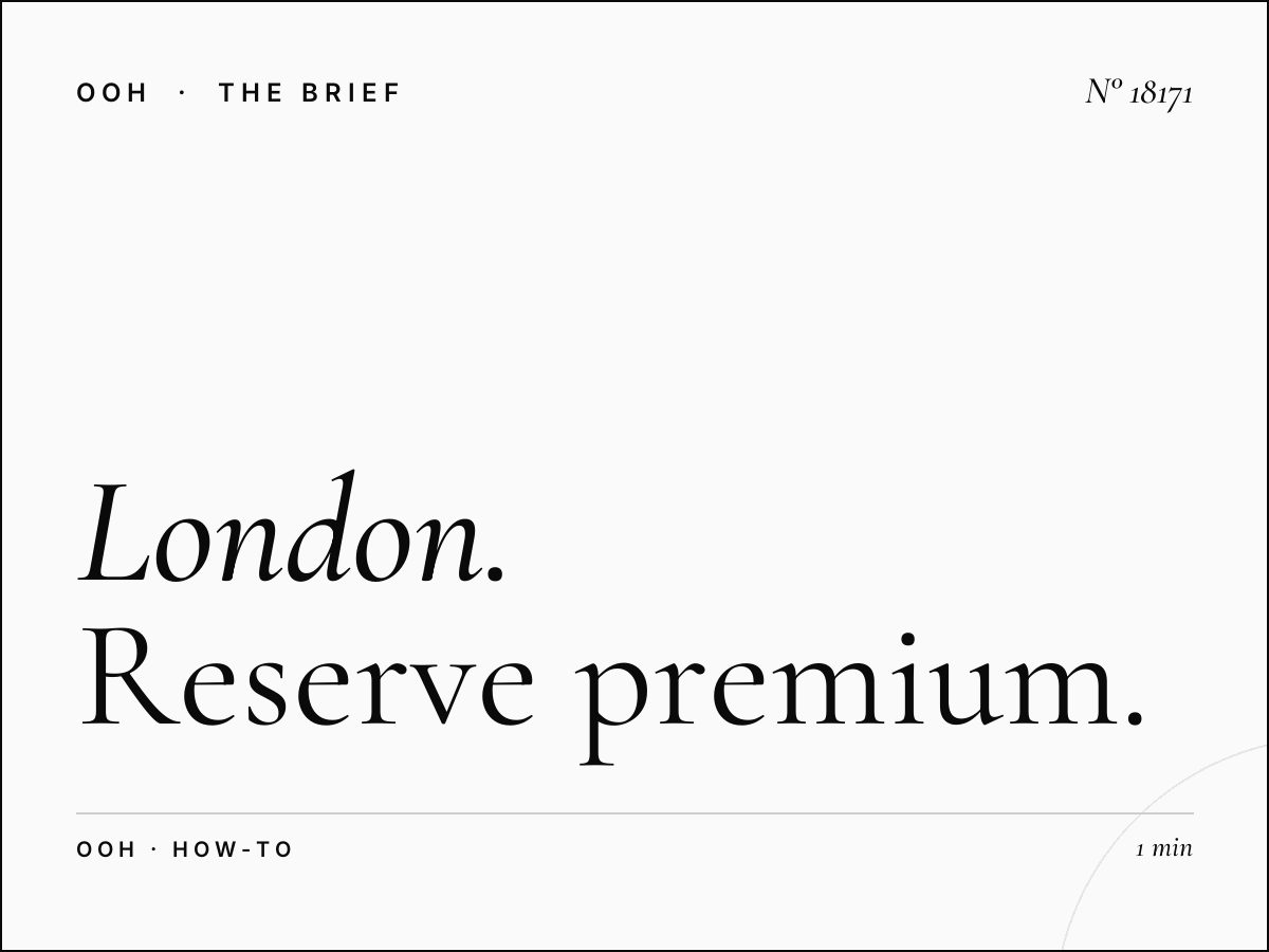 London D96s Digital Screen Booking: How to Reserve Premium DOOH Advertising Space
