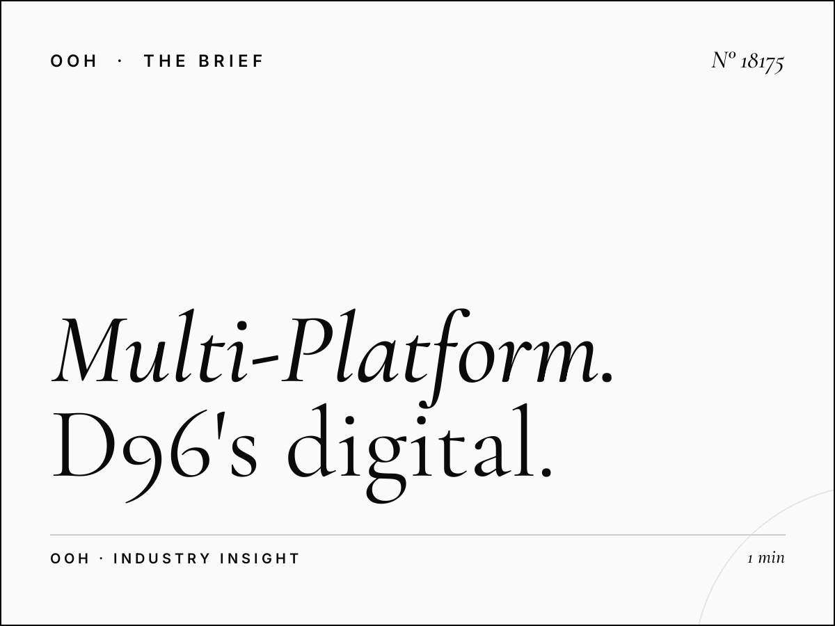 Multi-Platform London: D96's Digital Screen Campaign