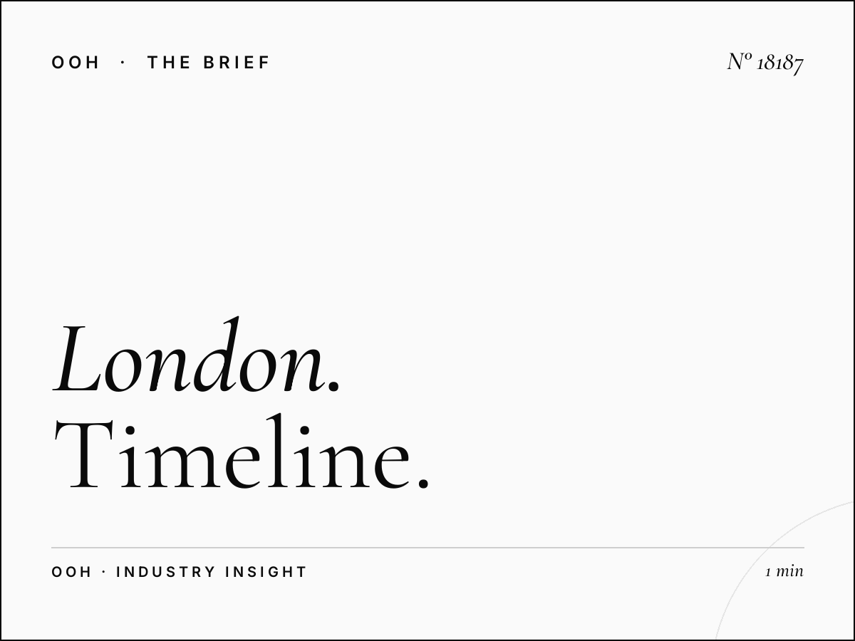 London D96s Digital Screen Production: Timeline