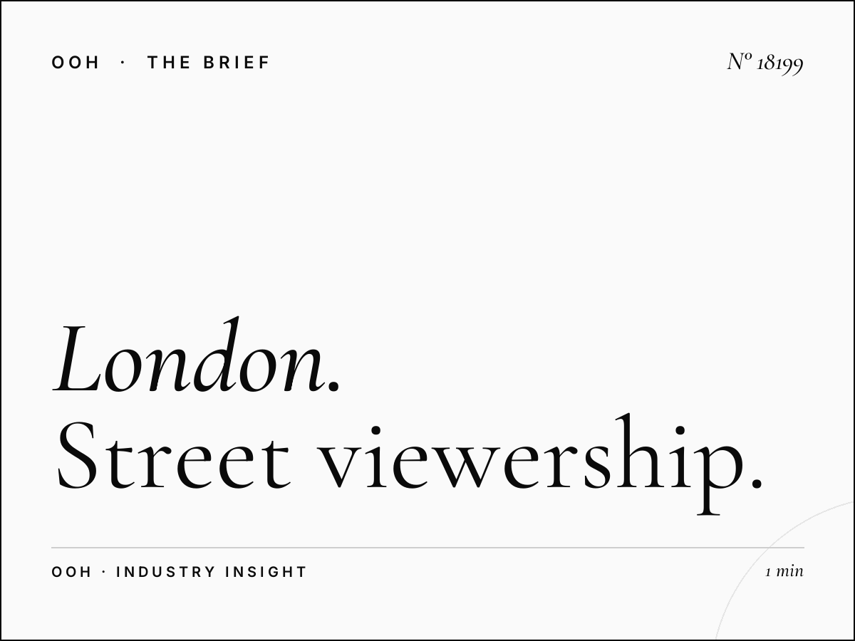 London DM6s Digital Screens Traffic: Street Viewership