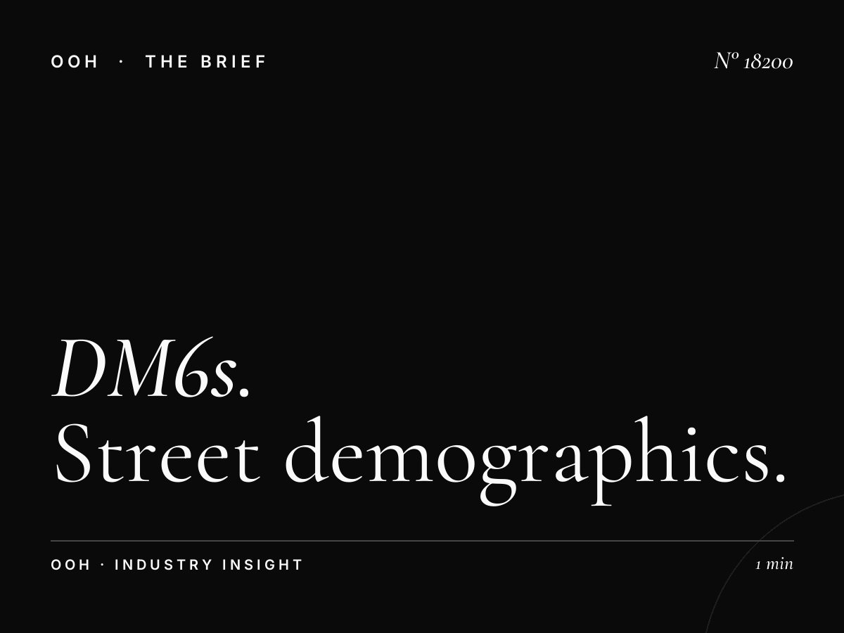 DM6s Digital Screens Audience London: Street Demographics