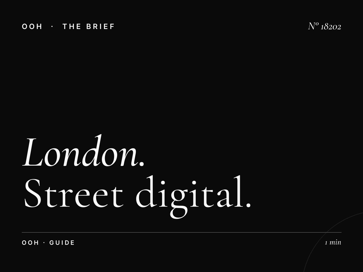 London DM6s Digital Screens Budget: Street Digital Guide