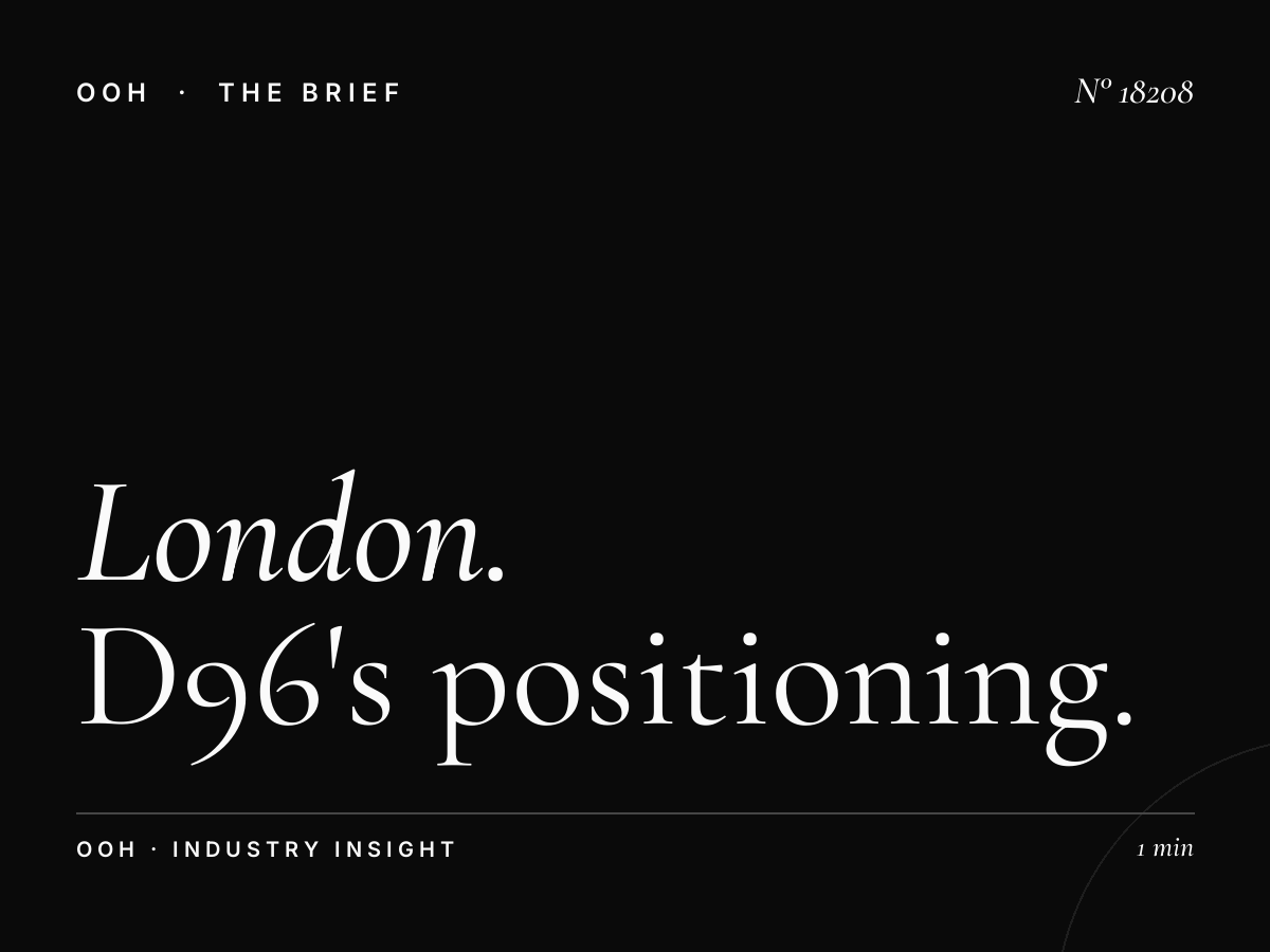 London Digital Screen Competition: D96's Positioning