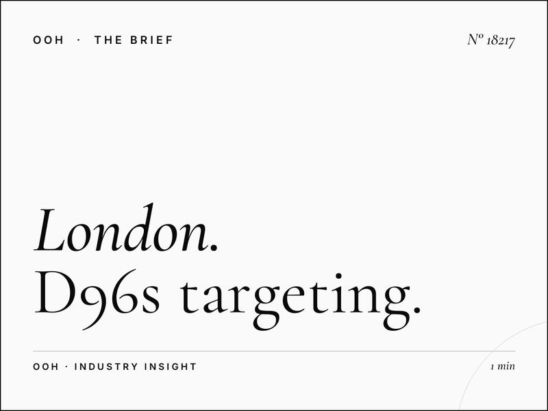 London Digital Screen Commuters: D96s Targeting