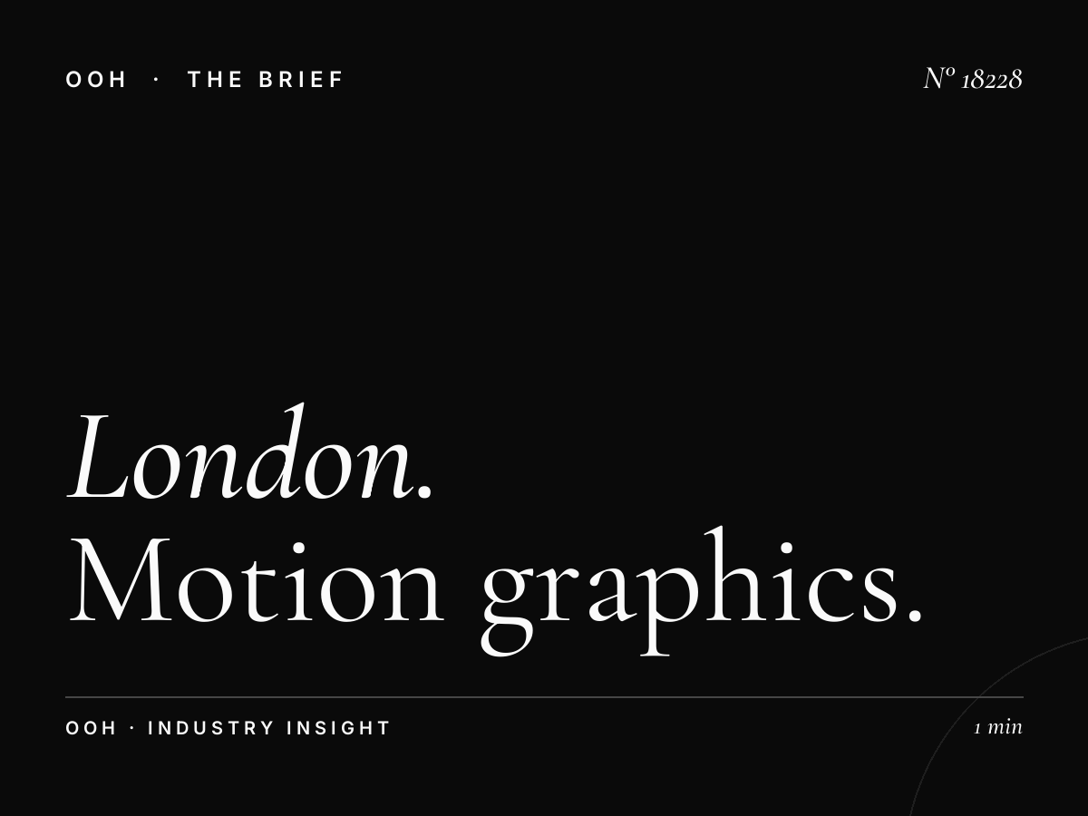 London D96s Digital Screen Animation: Motion Graphics That Command Attention