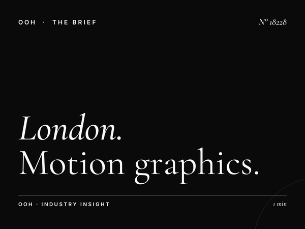 London D96s Digital Screen Animation: Motion Graphics That Command Attention