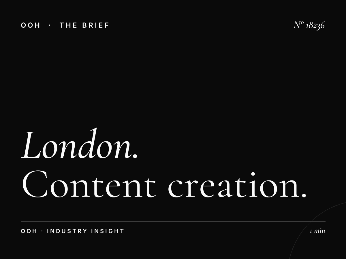 London DM6s Digital Screens Production: Content Creation