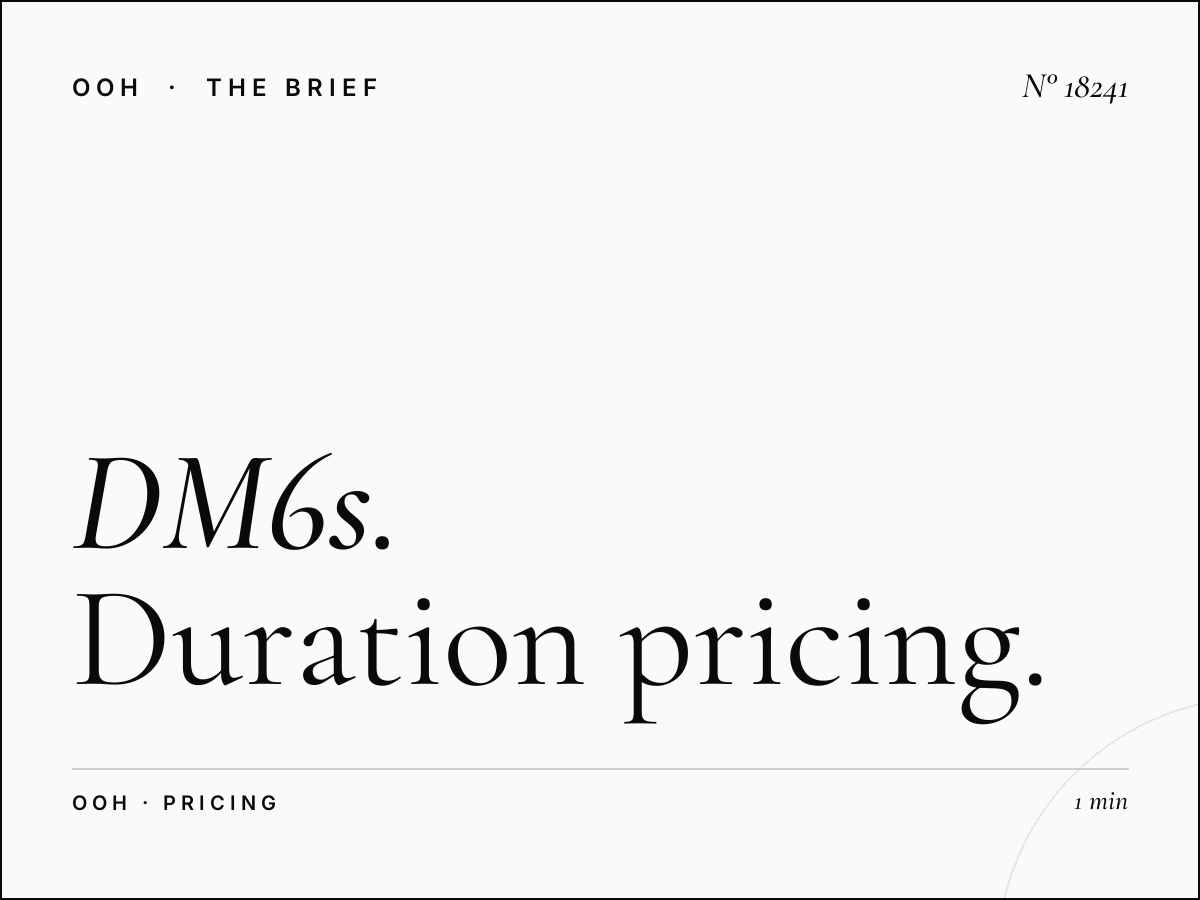 DM6s Digital Screens Monthly Rates London: Duration Pricing