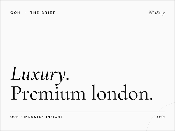 Luxury Brands DM6s Digital Screens: Premium London Street Advertising That Commands Attention