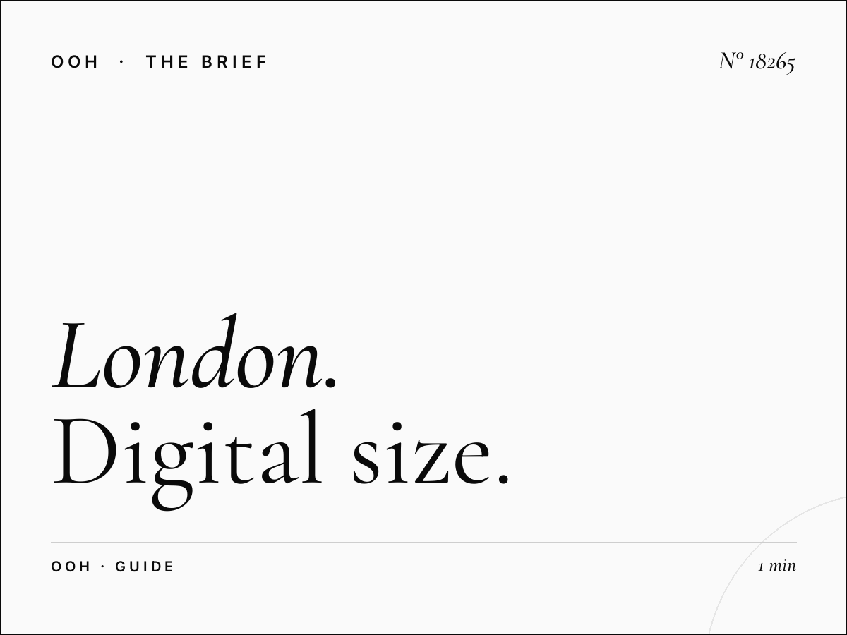 London DM6s Digital Screens Format: Digital Size Guide