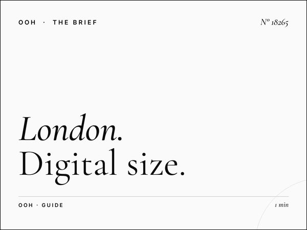 London DM6s Digital Screens Format: Digital Size Guide