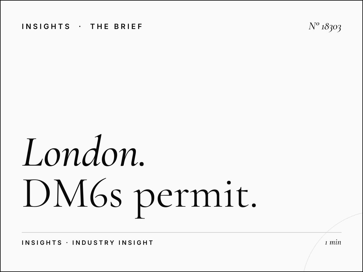 London Street Digital Regulations: DM6s Permit