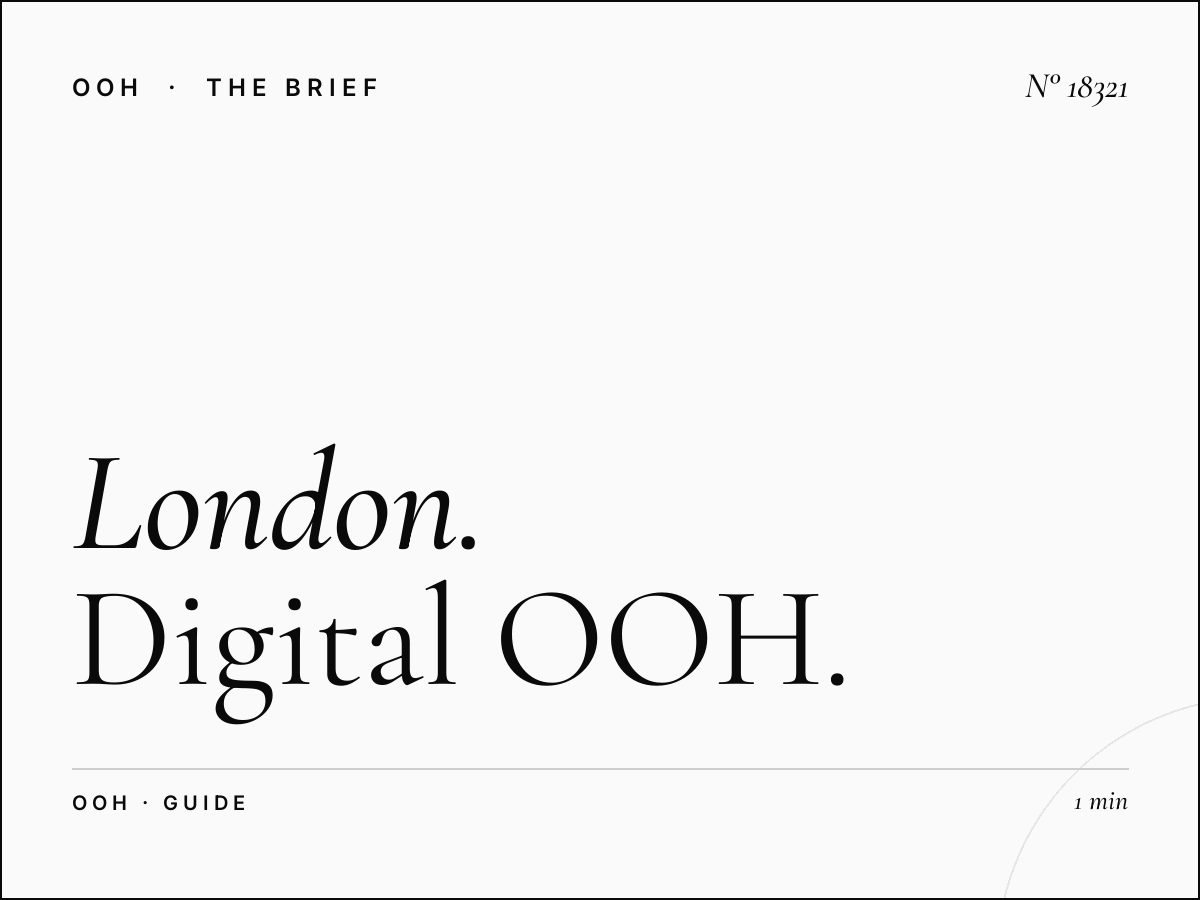 London D48s Digital Screen Budget: Digital OOH Guide