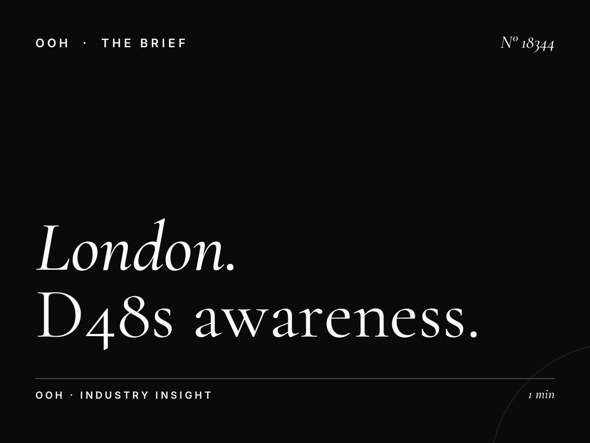 London Digital Screen Branding: D48s Awareness