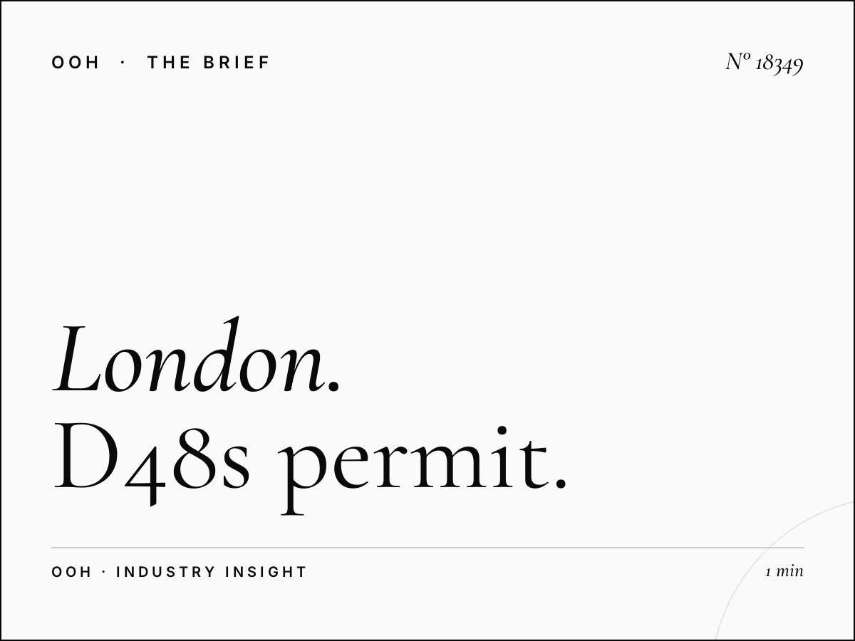 London Digital Screen Regulations: D48s Permit