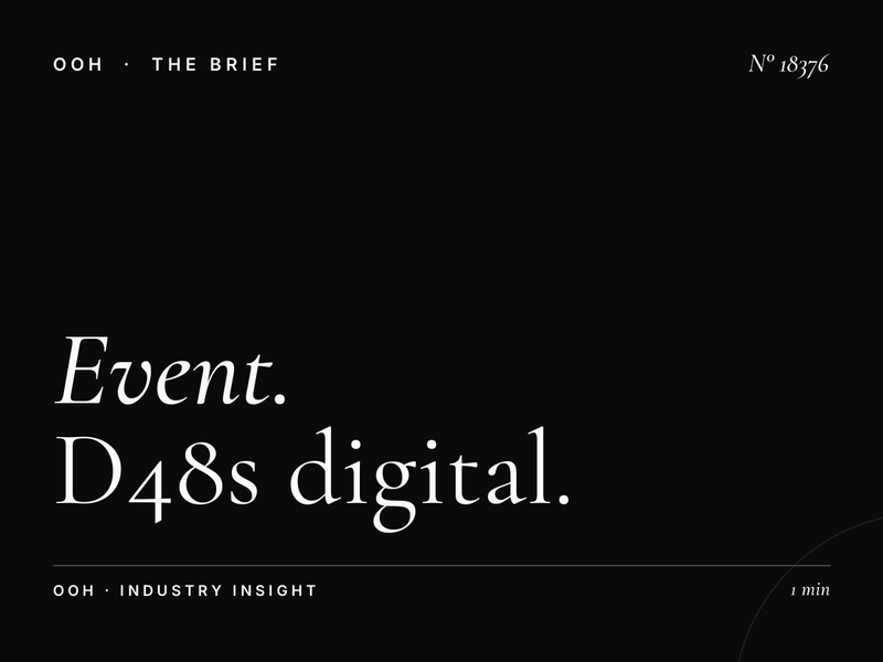 Event Advertising London: D48s Digital Screen Promotion