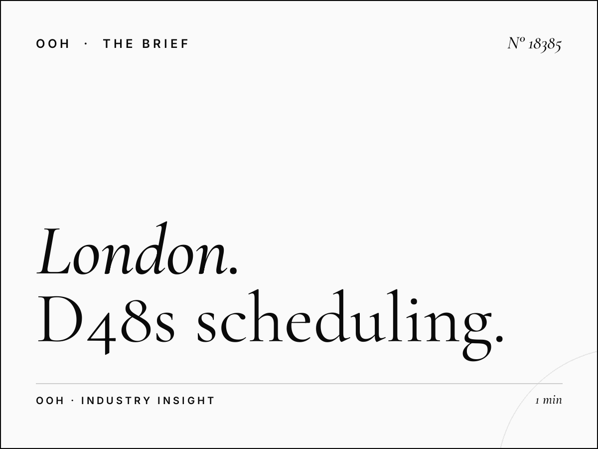 London Digital Screen Dayparting: D48s Scheduling