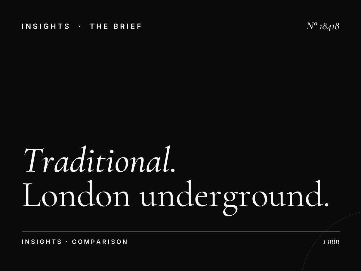 Traditional vs Digital: London Underground 48 Sheet