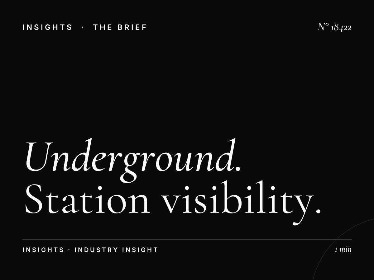 Underground 48 Sheets Impact London: Station Visibility