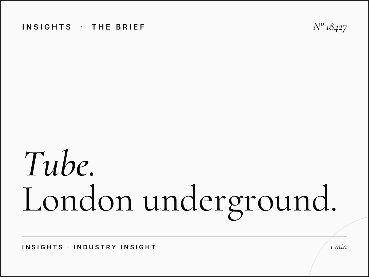 Tube Station 48 Sheet: London Underground Specifications