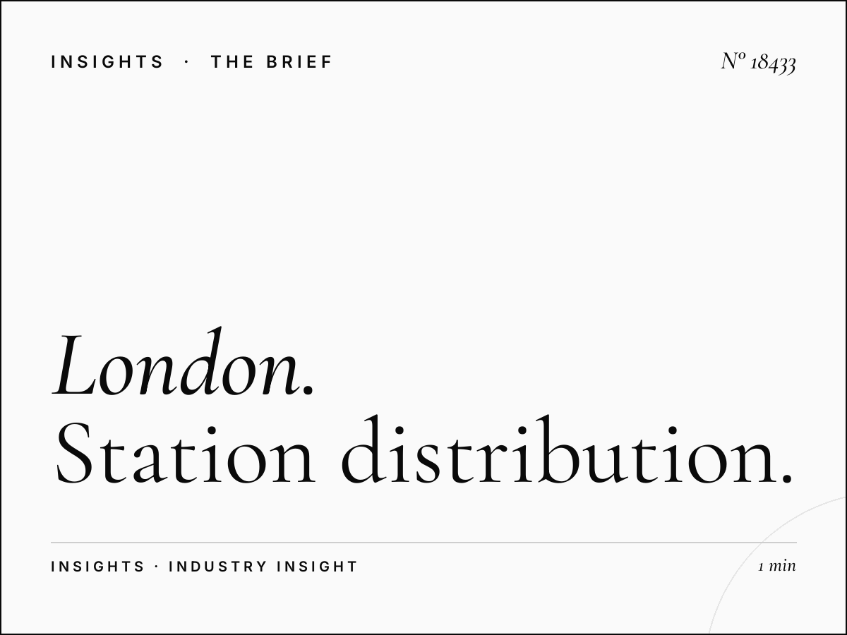 London 48 Sheet Underground Network: Station Distribution