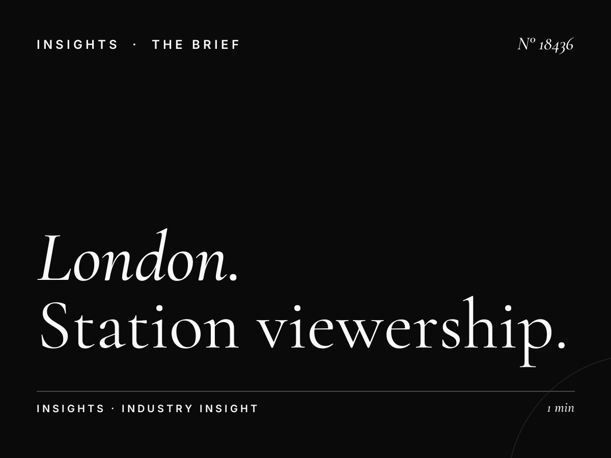 London 48 Sheet Underground Traffic: Station Viewership