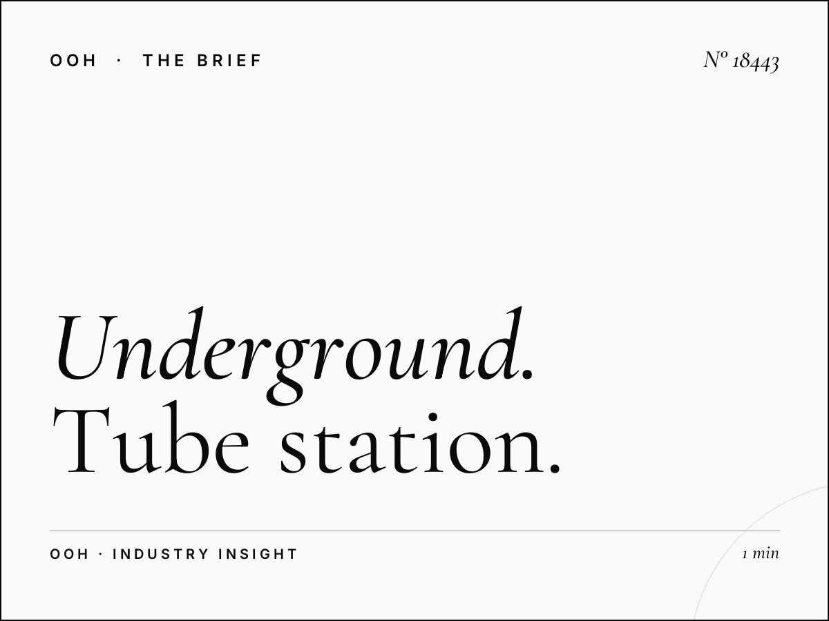 Underground 48 Sheets London: Tube Station Billboard Campaign