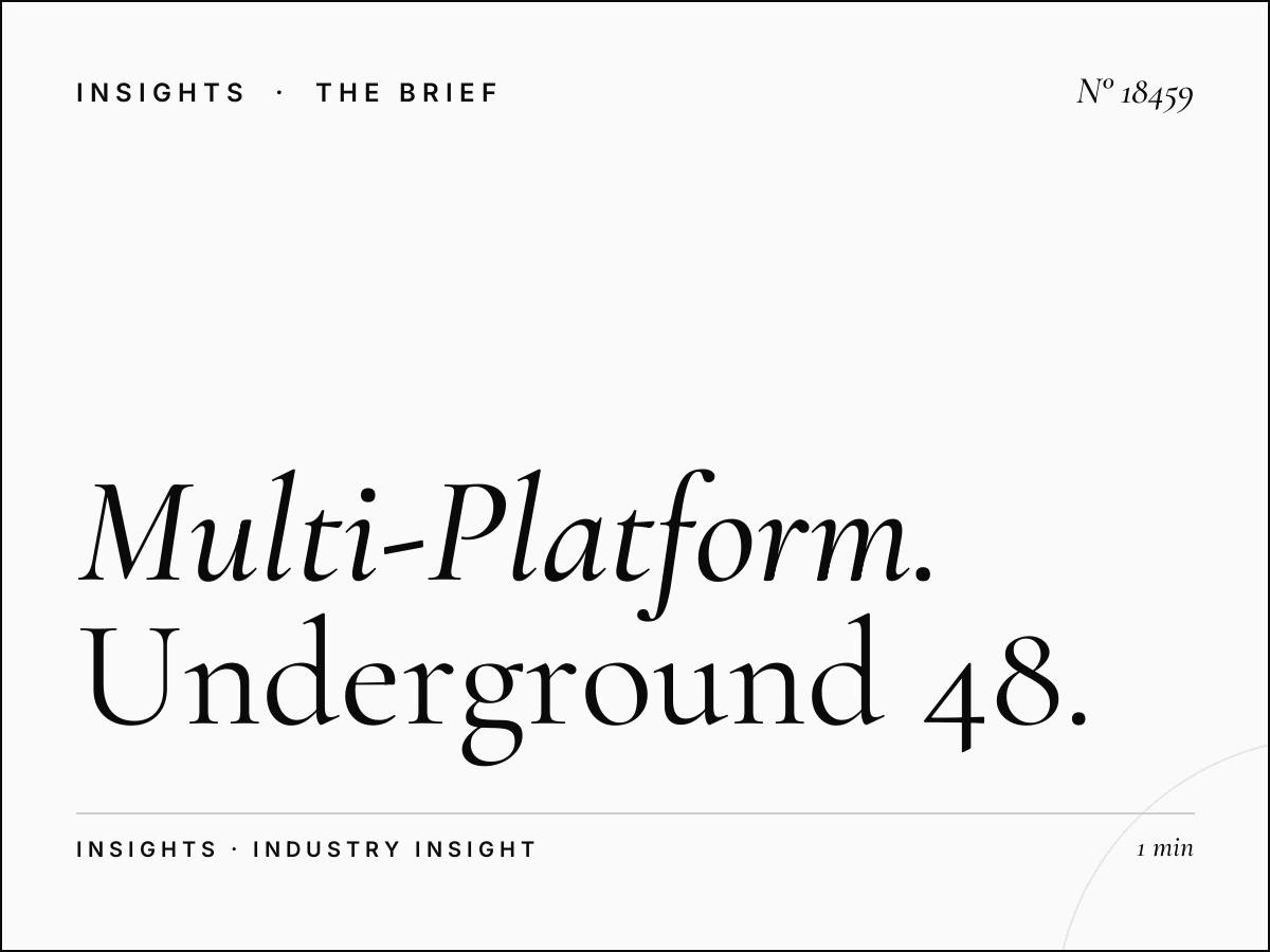 Multi-Platform London: Underground 48 Sheets Campaign