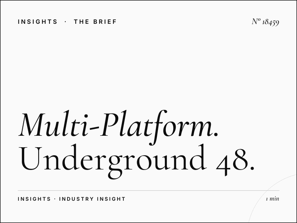 Multi-Platform London: Underground 48 Sheets Campaign