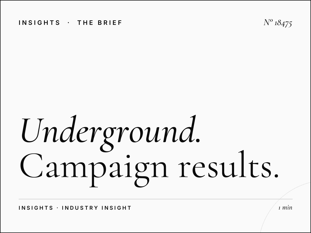 Underground 48 Sheets Effectiveness London: Campaign Results