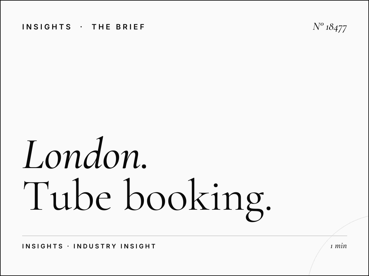 London Underground 48 Sheets Contracts: Tube Booking