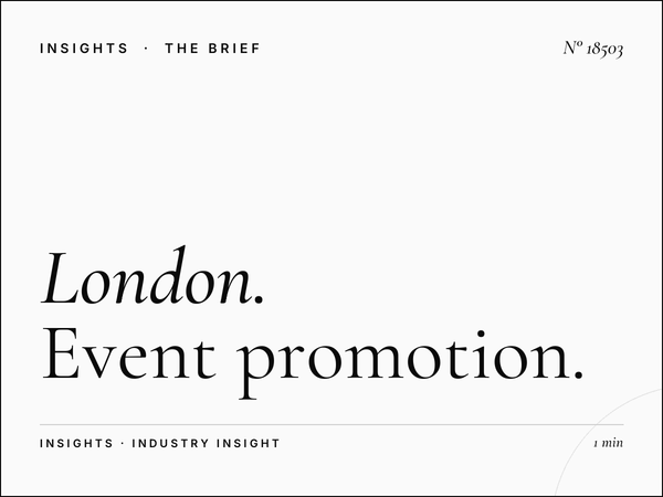 London Underground 48 Sheets Event: Event Promotion