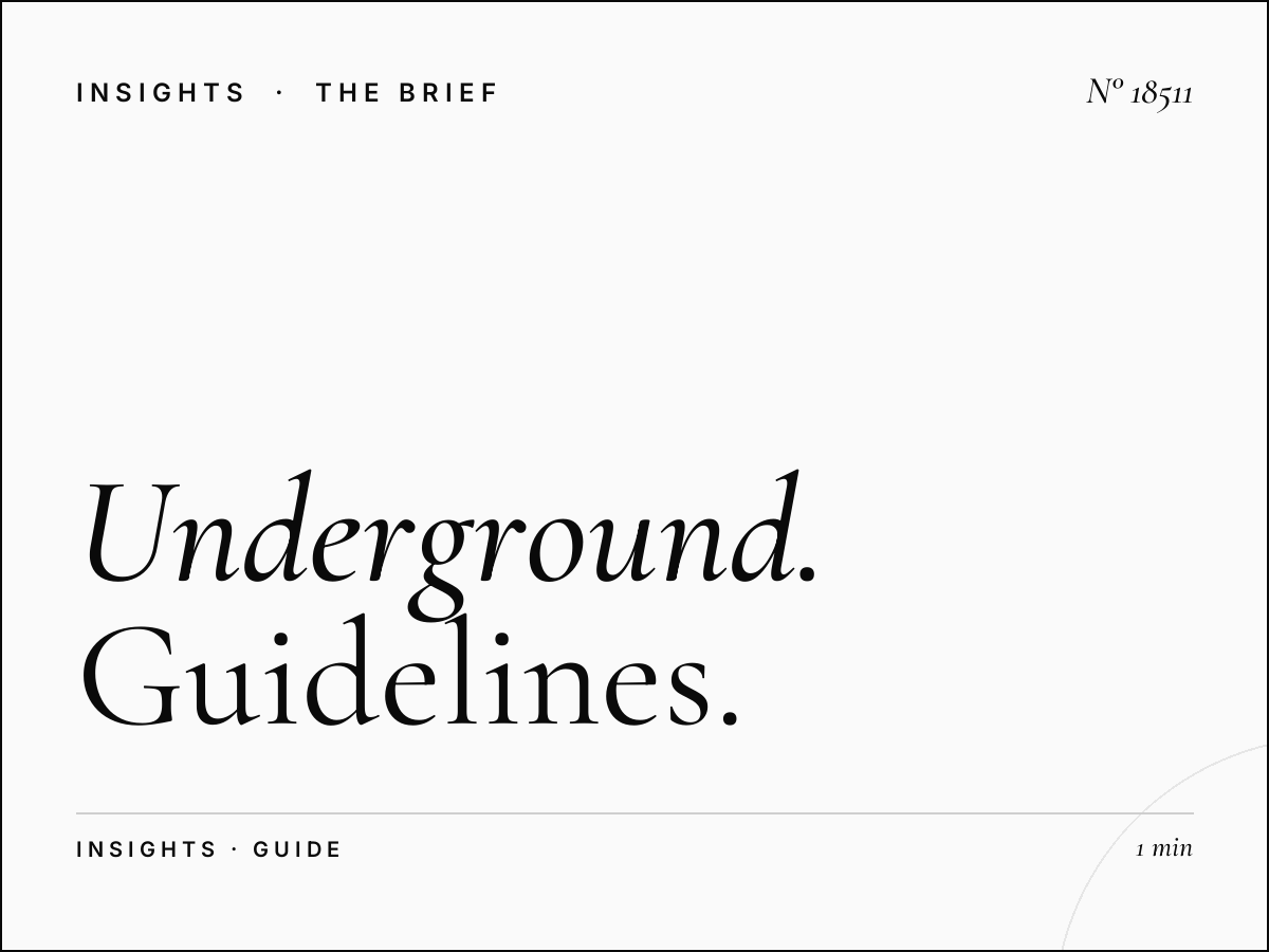 Underground 48 Sheets Message Strategy London: Guidelines