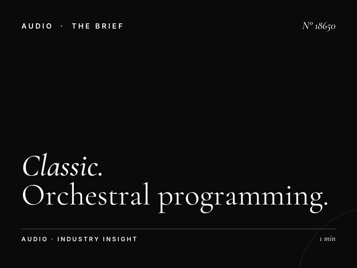 Classic FM London 100.6 Music Format: Orchestral Programming