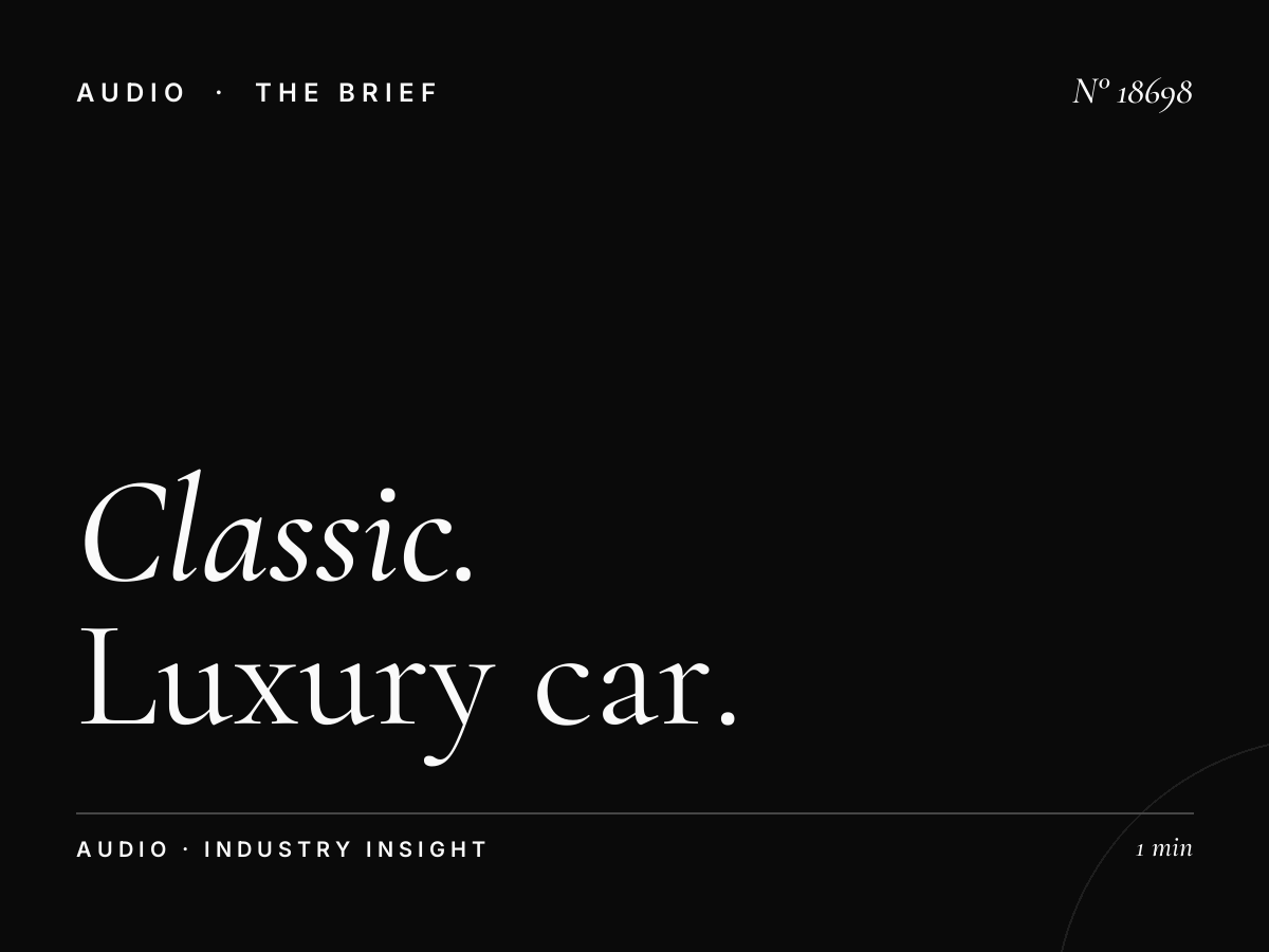 Classic FM London 100.6 Automotive: Luxury Car Targeting
