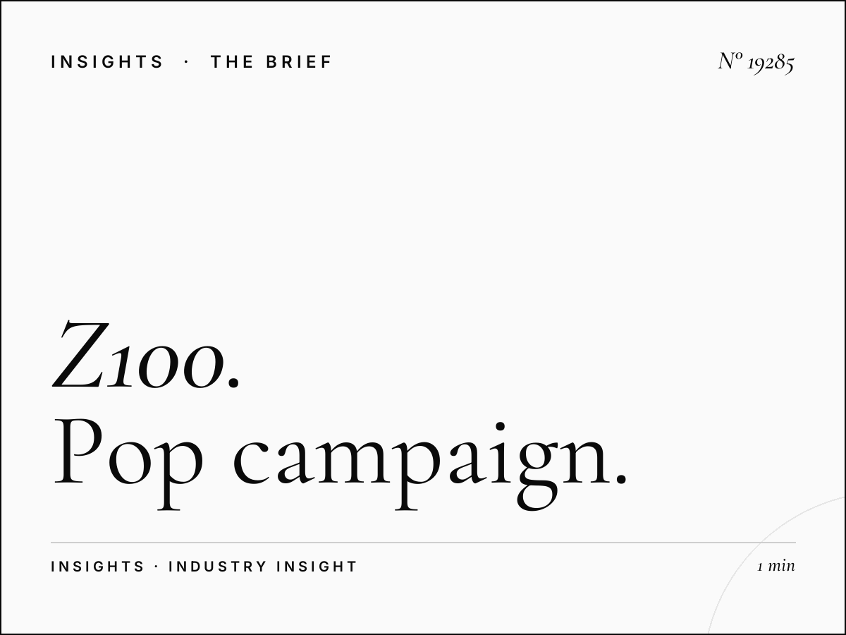 Z100 100.3 Effectiveness: Pop Campaign Results NYC