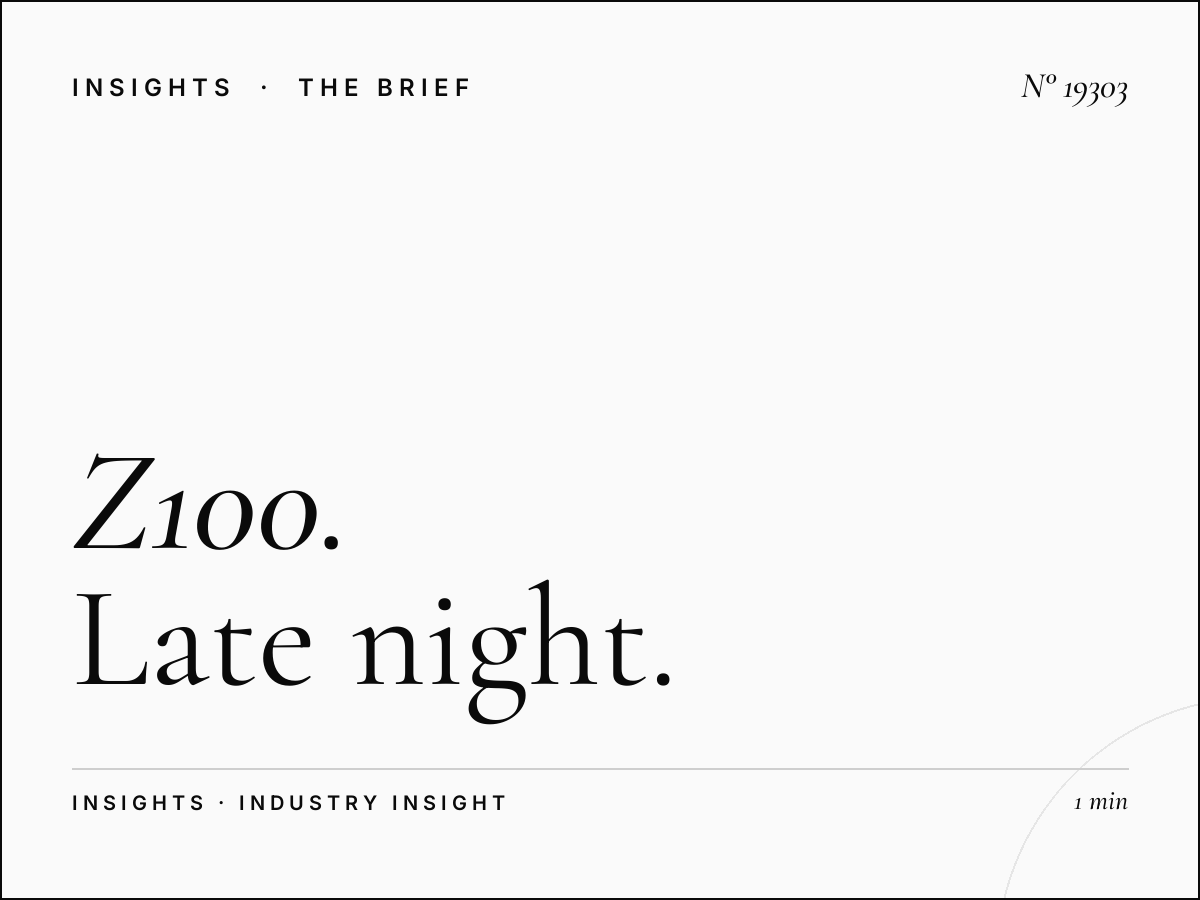 Z100 100.3 Night Show: Late Night Pop Programming