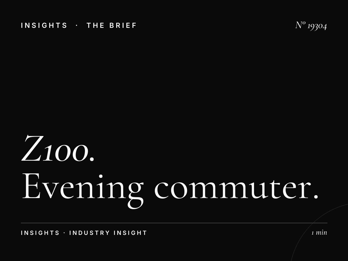 Z100 100.3 Drive Time: Evening Commuter Advertising