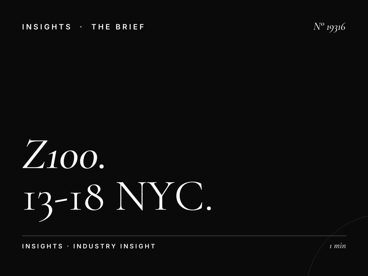 Z100 100.3 Teen Market: 13-18 NYC Pop Targeting
