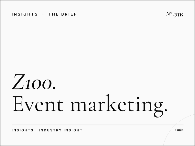 Z100 100.3 Event Promotion: Event Marketing Pop NYC