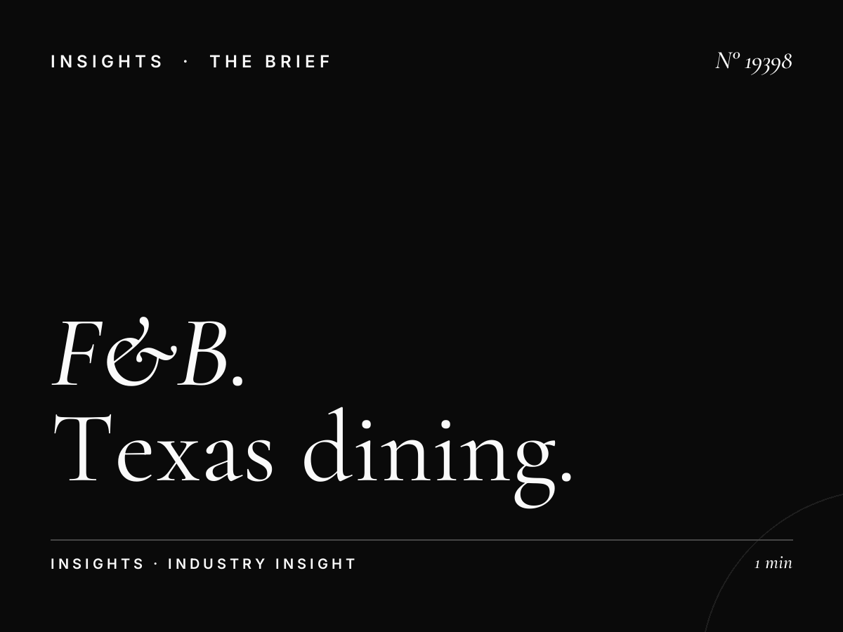 F&B Restaurants Lone Star 92.5: Texas Dining Marketing