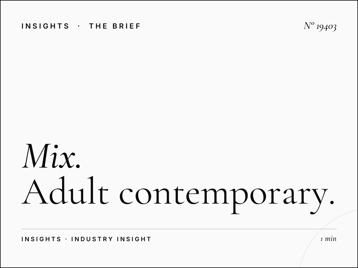 Mix 102.9 Audience: Adult Contemporary Demographics