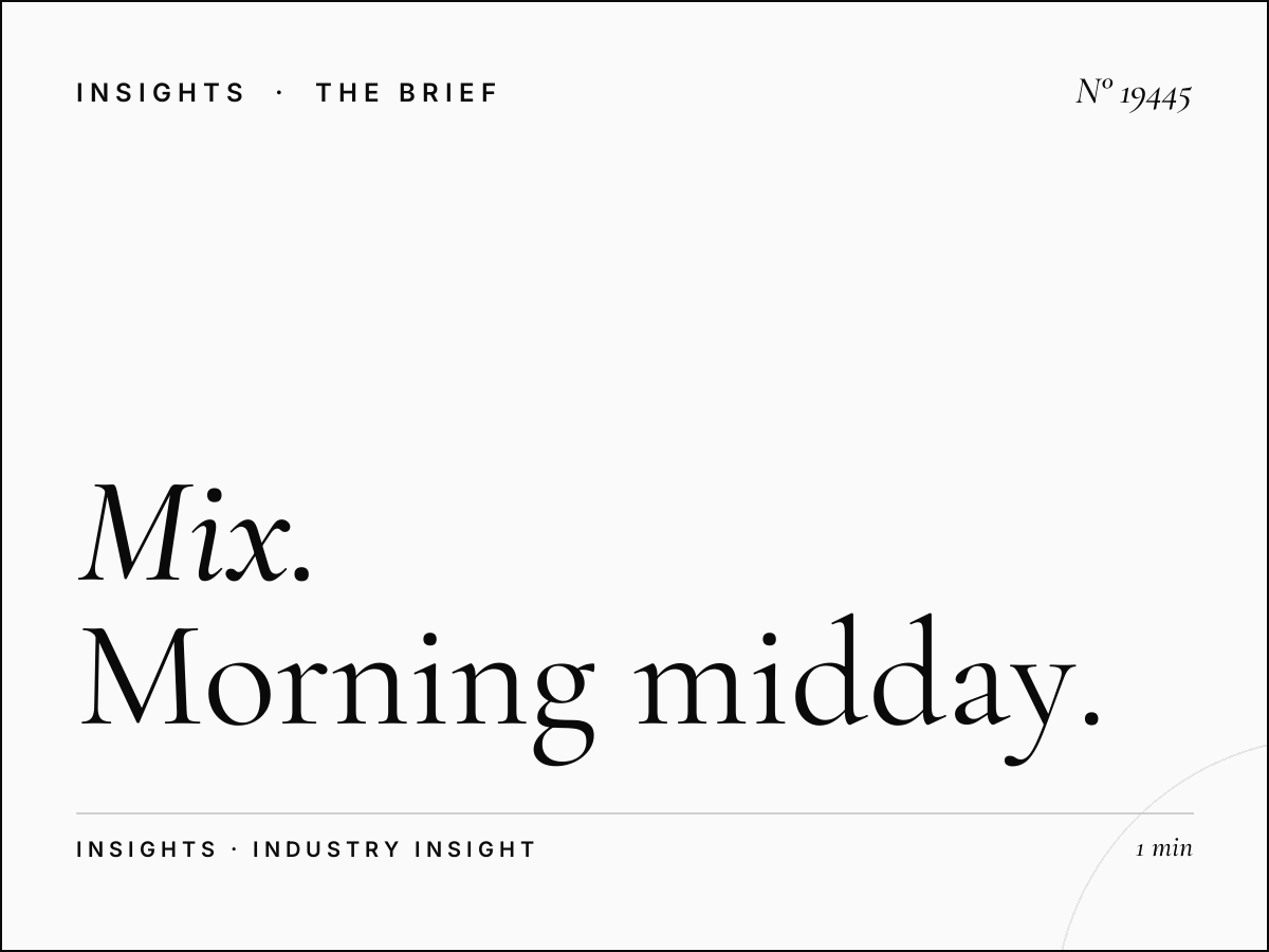 Mix 102.9 Dayparts: Morning Midday Evening Programming
