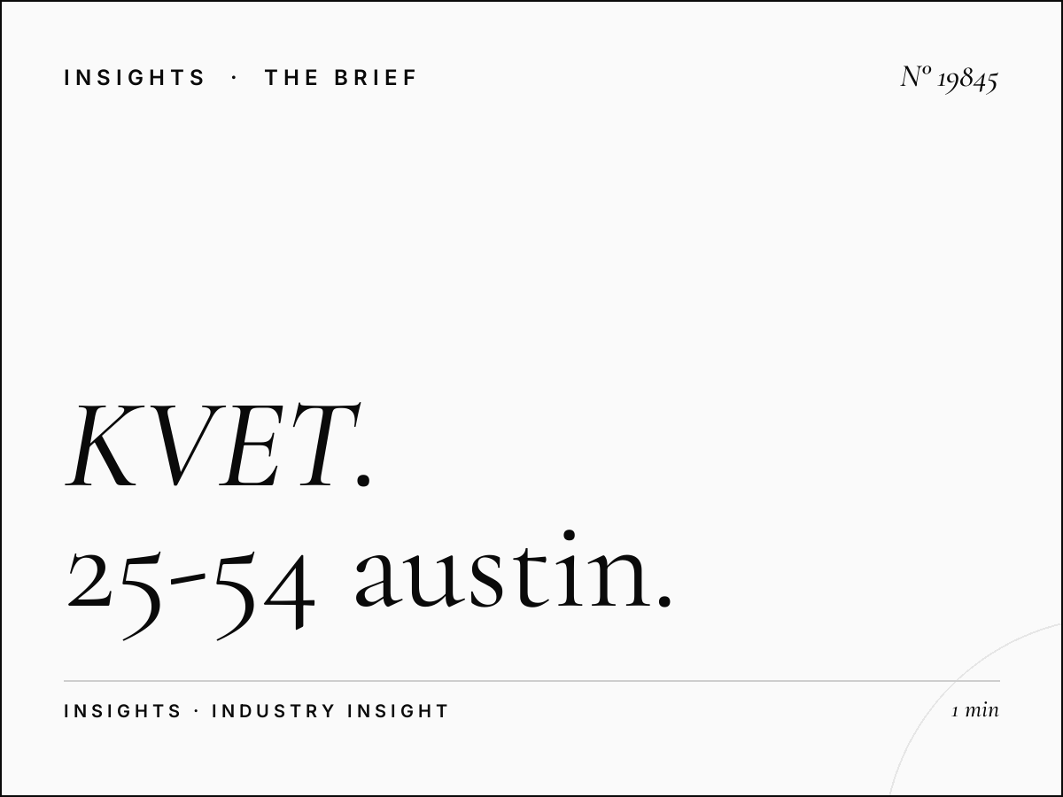 KVET 98.1 Demographics: 25-54 Austin Country Market