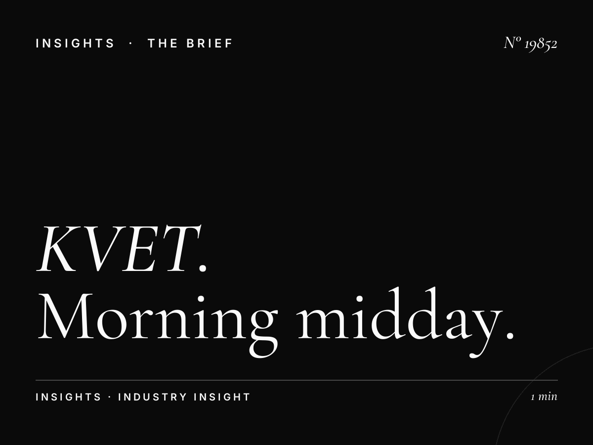 KVET 98.1 Dayparts: Morning Midday Evening Austin