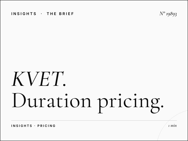 KVET 98.1 Monthly Rates: Duration Pricing Structure