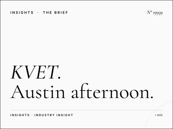 KVET 98.1 Evening Commute: Austin Afternoon Peak